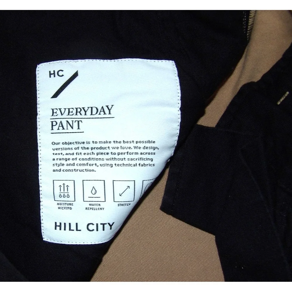HILL CITY Stretch Straight Leg Khaki EVERYDAY Chino Pants Men's 33 X 30